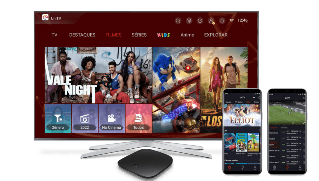 Aplicativo UniTV oficial em Smart TV, TV Box e Celular